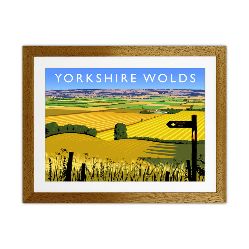 Yorkshire Wolds Travel Art Print by Richard O'Neill Oak Grain