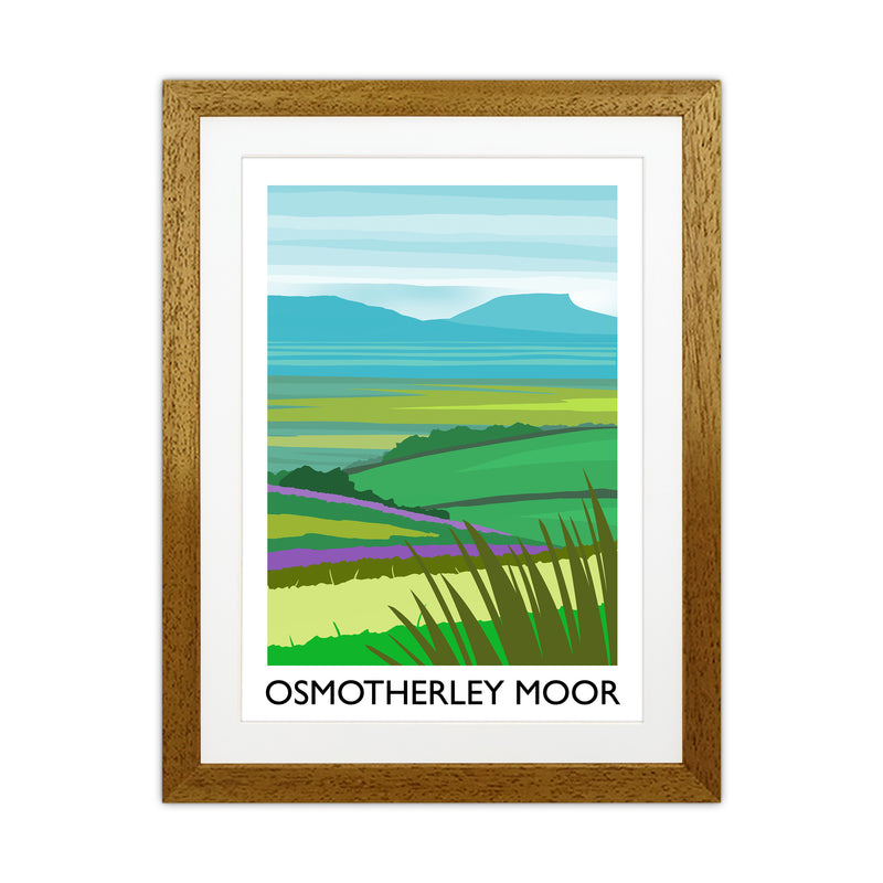 Osmotherley Moor portrait Travel Art Print by Richard O'Neill Oak Grain