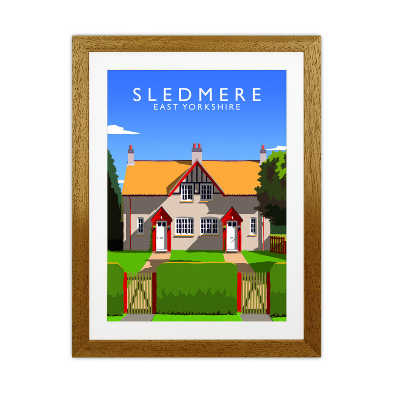 Sledmere portrait Travel Art Print by Richard O'Neill Oak Grain