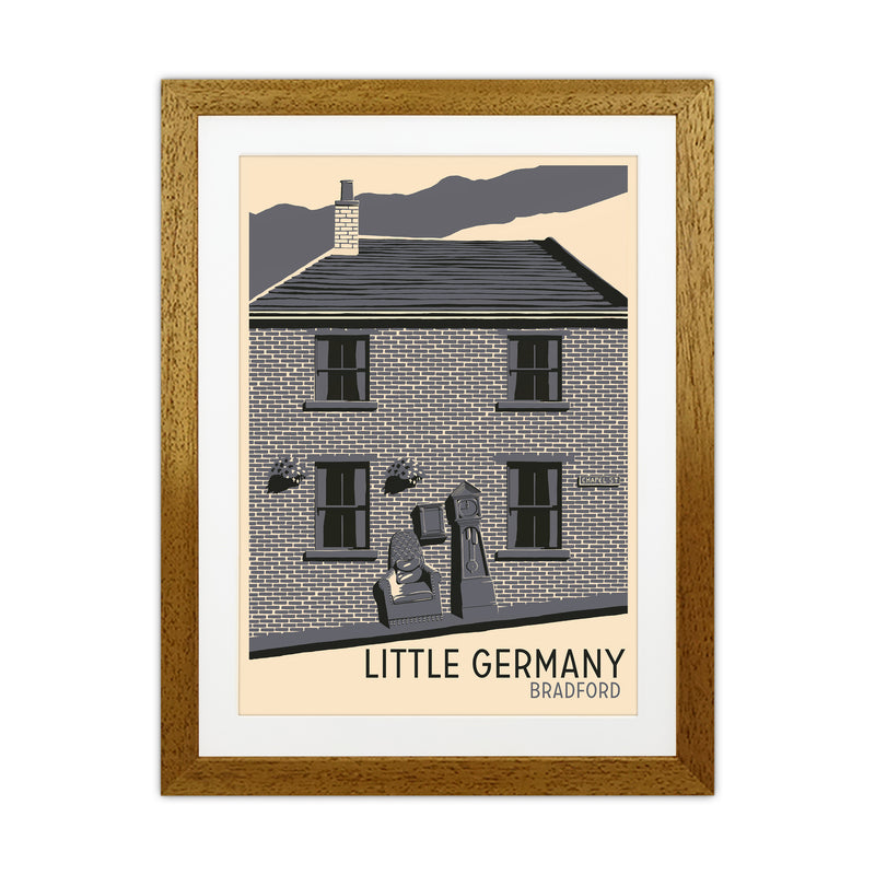 Little Germany, Bradford Travel Art Print by Richard O'Neill Oak Grain