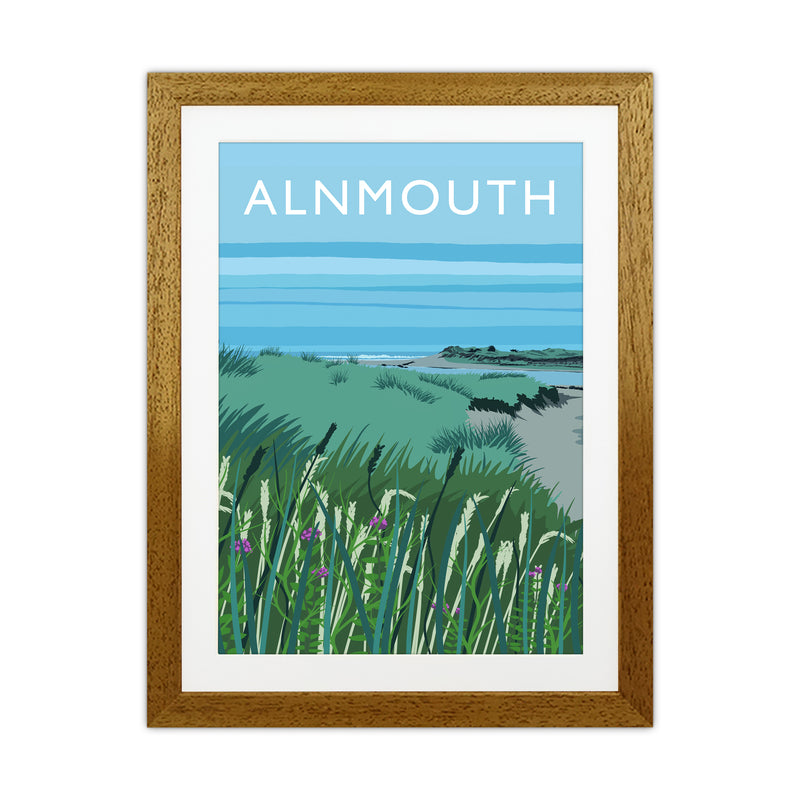 Alnmouth portrait Travel Art Print by Richard O'Neill Oak Grain