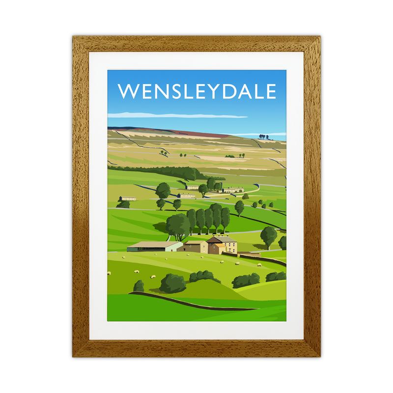 Wensleydale 3 portrait Travel Art Print by Richard O'Neill Oak Grain