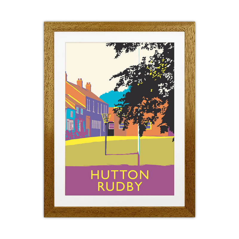 Hutton Rudby portrait Travel Art Print by Richard O'Neill Oak Grain