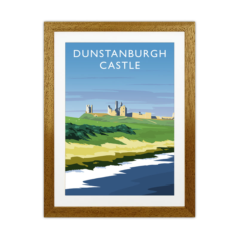 Dunstanburgh Castle portrait Travel Art Print by Richard O'Neill Oak Grain