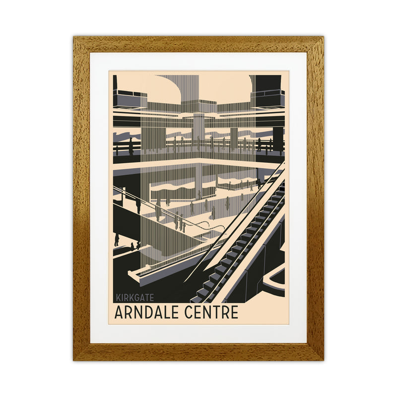 Kirkgate Arndale Centre Travel Art Print by Richard O'Neill Oak Grain