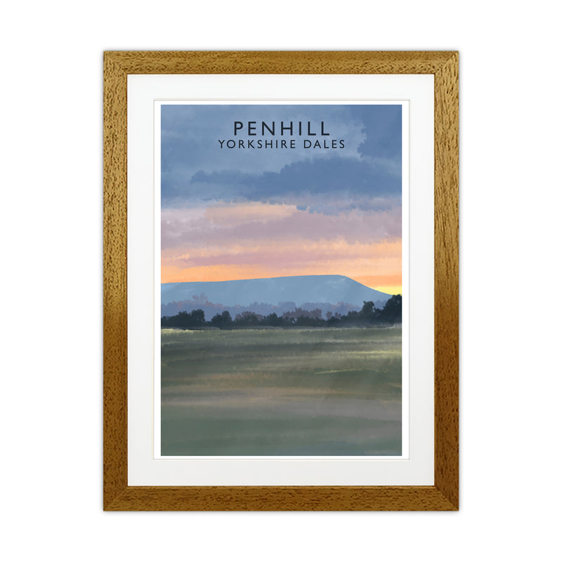 Penhill 3 Portrait Travel Art Print by Richard O'Neill Oak Grain