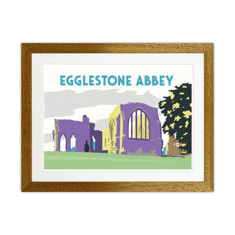 Egglestone Abbey Travel Art Print by Richard O'Neill Oak Grain