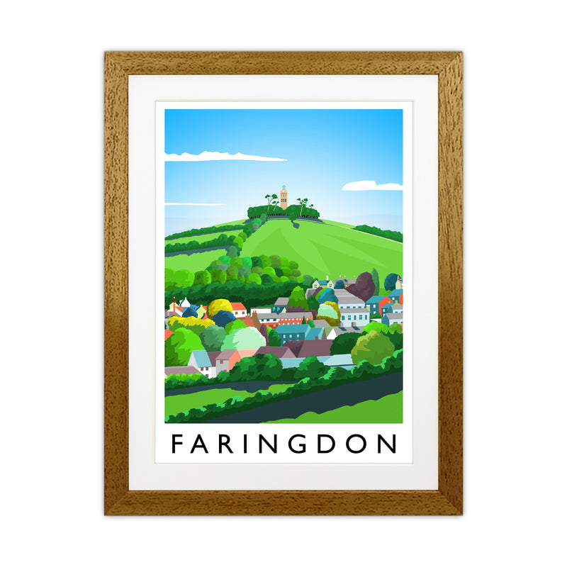 Faringdon Portrait Travel Art Print by Richard O'Neill Oak Grain