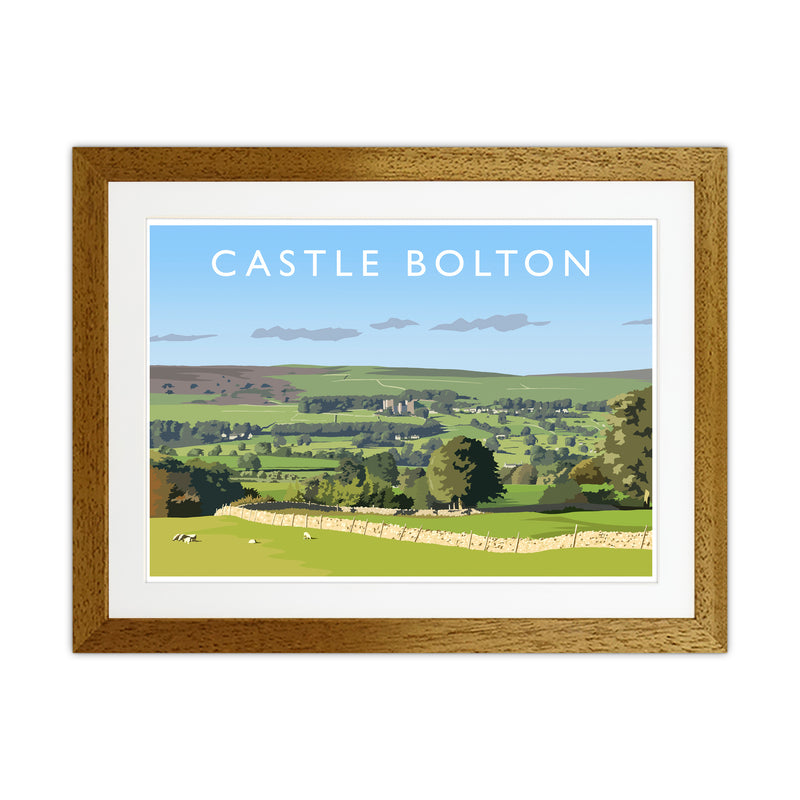 Castle Bolton Travel Art Print by Richard O'Neill Oak Grain