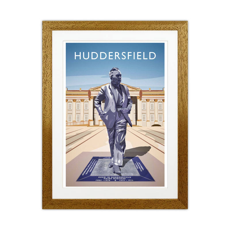 Huddersfield Portrait Travel Art Print by Richard O'Neill Oak Grain