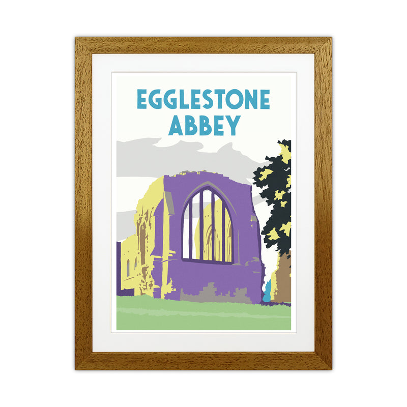 Egglestone Abbey Portrait Travel Art Print by Richard O'Neill Oak Grain