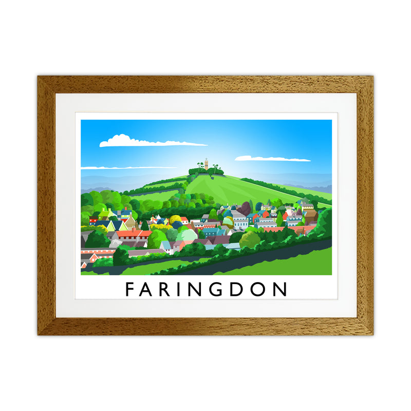 Faringdon Travel Art Print by Richard O'Neill Oak Grain