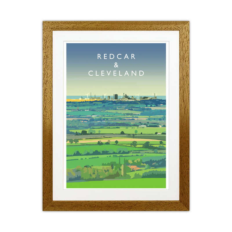 Redcar & Cleveland Travel Art Print by Richard O'Neill Oak Grain
