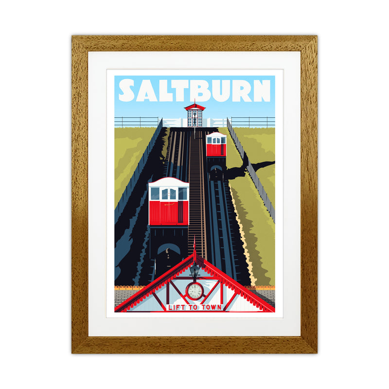 Saltburn 2 Travel Art Print by Richard O'Neill Oak Grain