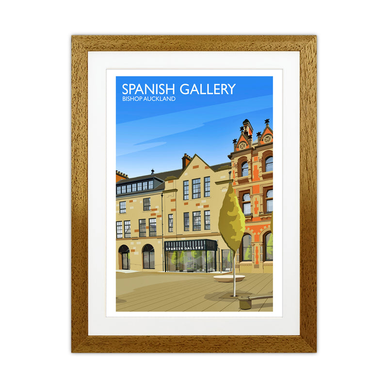 Spanish Gallery portrait Travel Art Print by Richard O'Neill Oak Grain