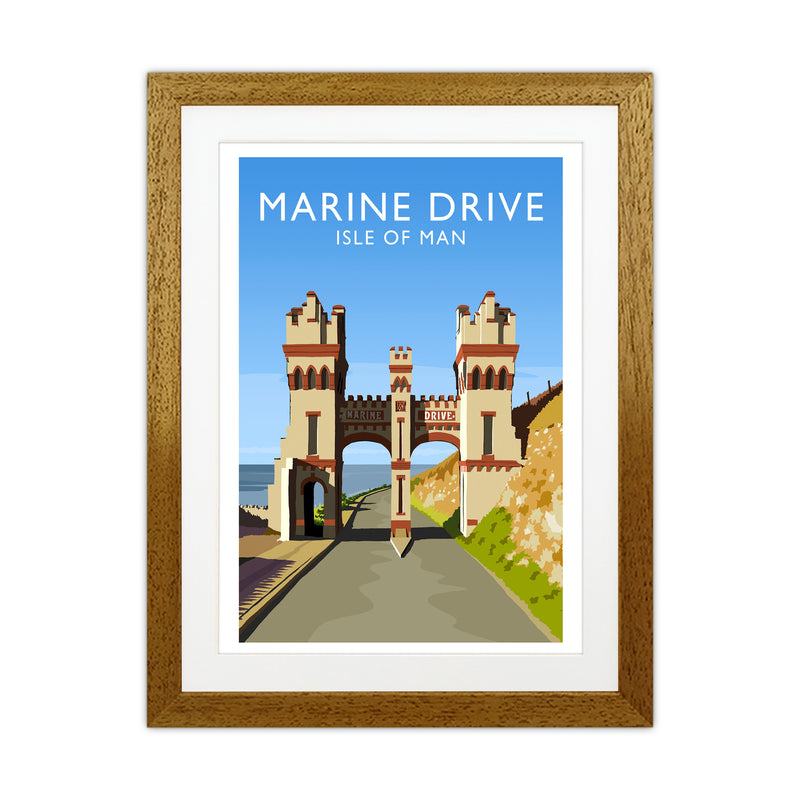 Marine Drive portrait Travel Art Print by Richard O'Neill Oak Grain