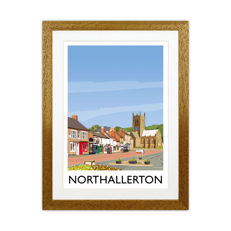 Northallerton 5 portrait Travel Art Print by Richard O'Neill Oak Grain