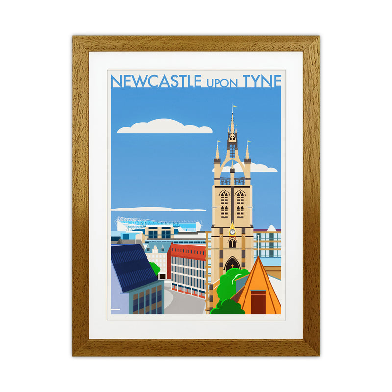 Newcastle upon Tyne 2 (Day) Travel Art Print by Richard O'Neill Oak Grain