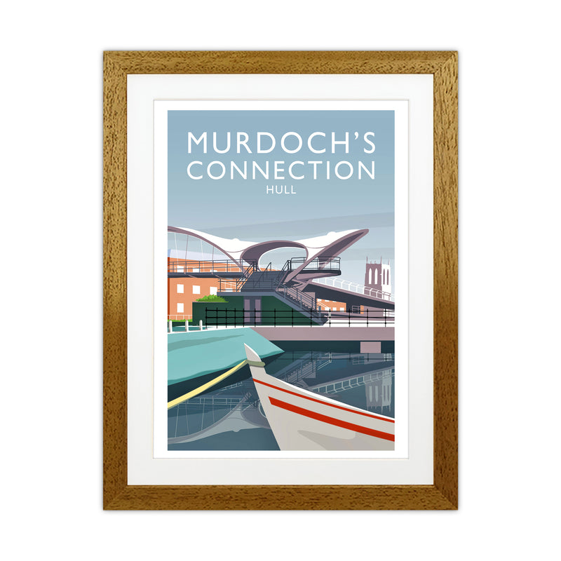 Murdoch's Connection portrait Travel Art Print by Richard O'Neill Oak Grain