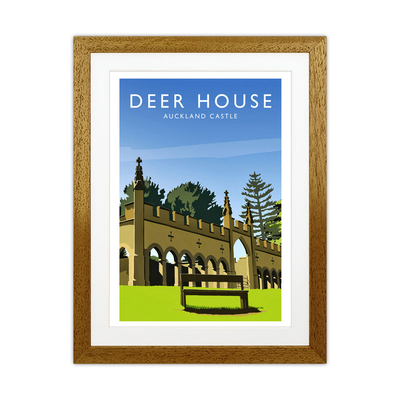 Deer House portrait Travel Art Print by Richard O'Neill Oak Grain