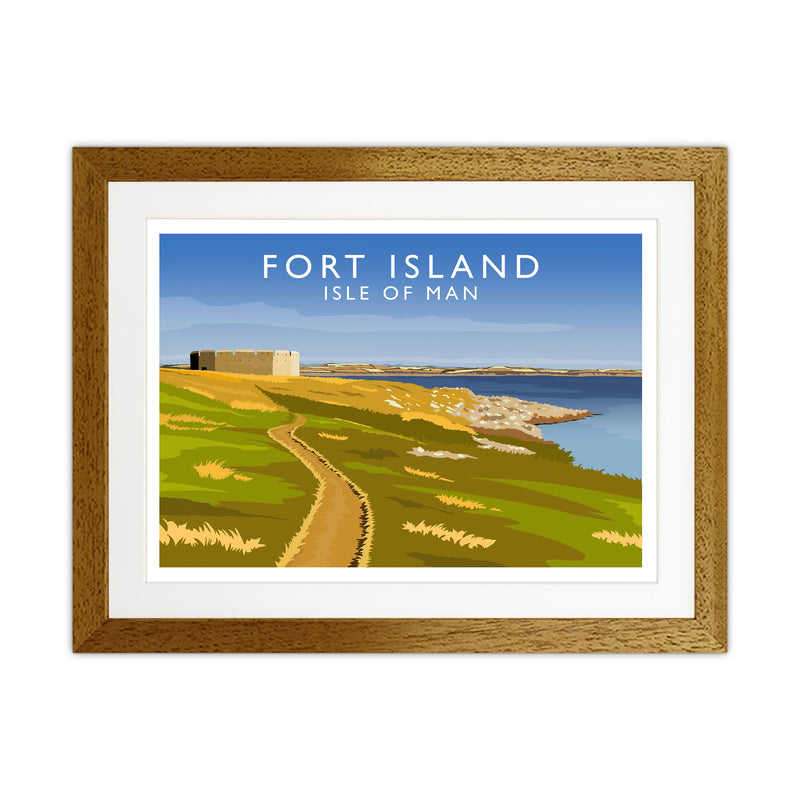 Fort Island Travel Art Print by Richard O'Neill Oak Grain