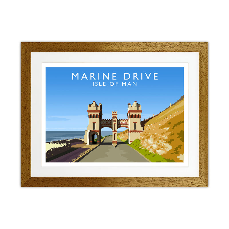 Marine Drive Travel Art Print by Richard O'Neill Oak Grain