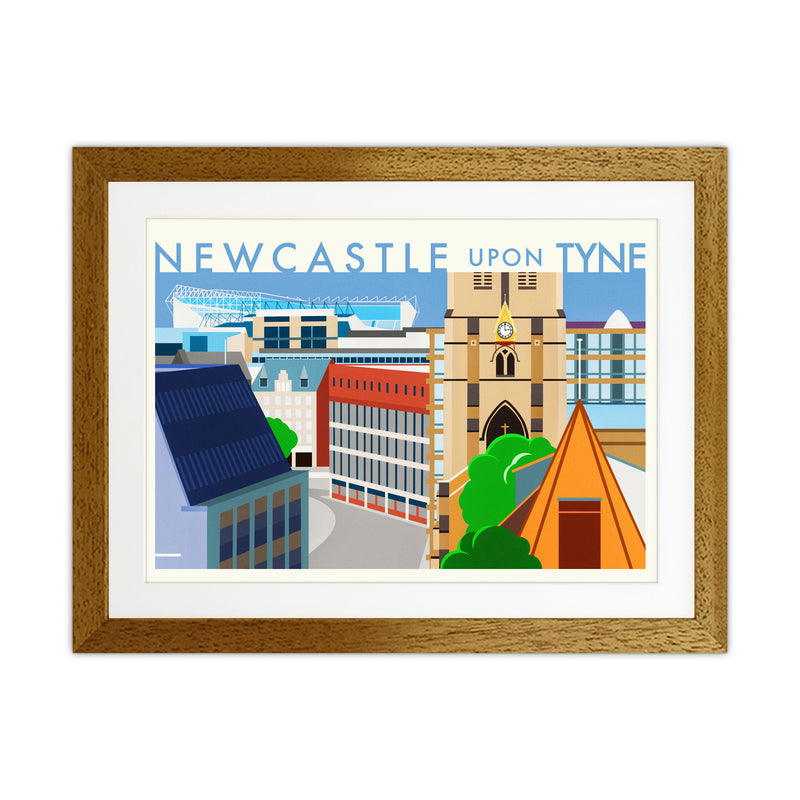 Newcastle upon Tyne 2 (Day) landscape Travel Art Print by Richard O'Neill Oak Grain