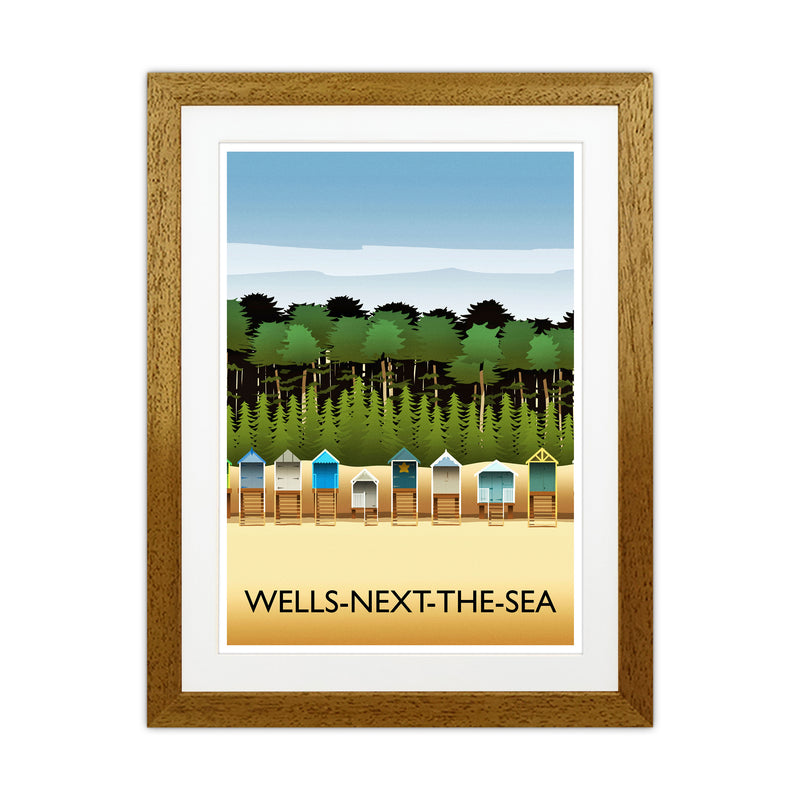 Wells-Next-The-Sea Portrait Travel Art Print by Richard O'Neill Oak Grain