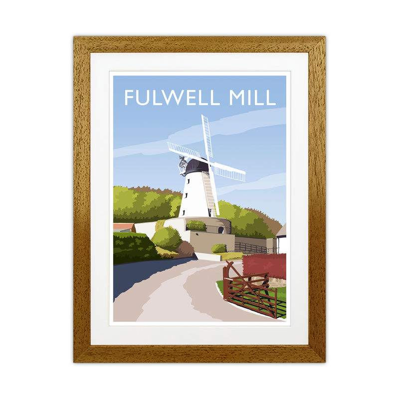 Fulwell Mill Travel Art Print by Richard O'Neill Oak Grain
