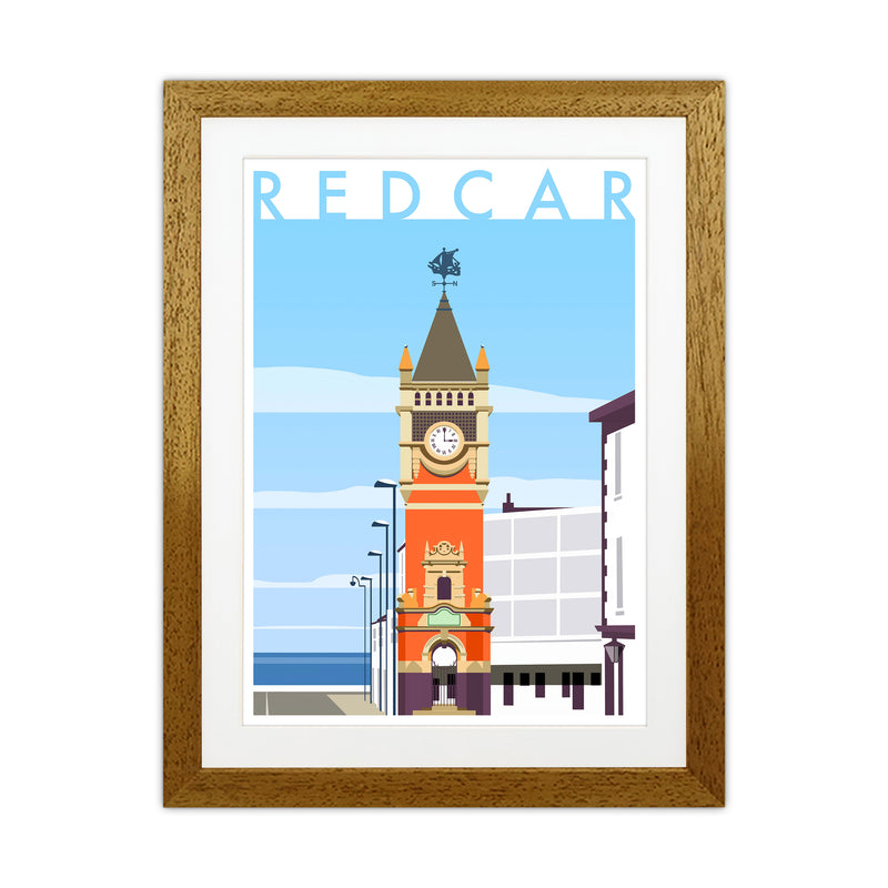 Redcar 3 Travel Art Print by Richard O'Neill Oak Grain