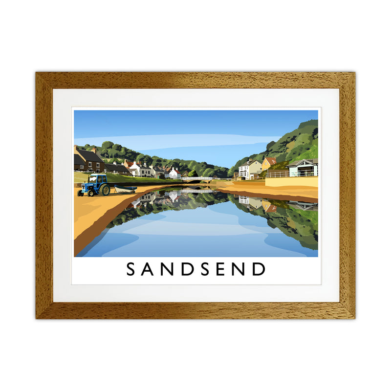Sandsend 5 Travel Art Print by Richard O'Neill Oak Grain