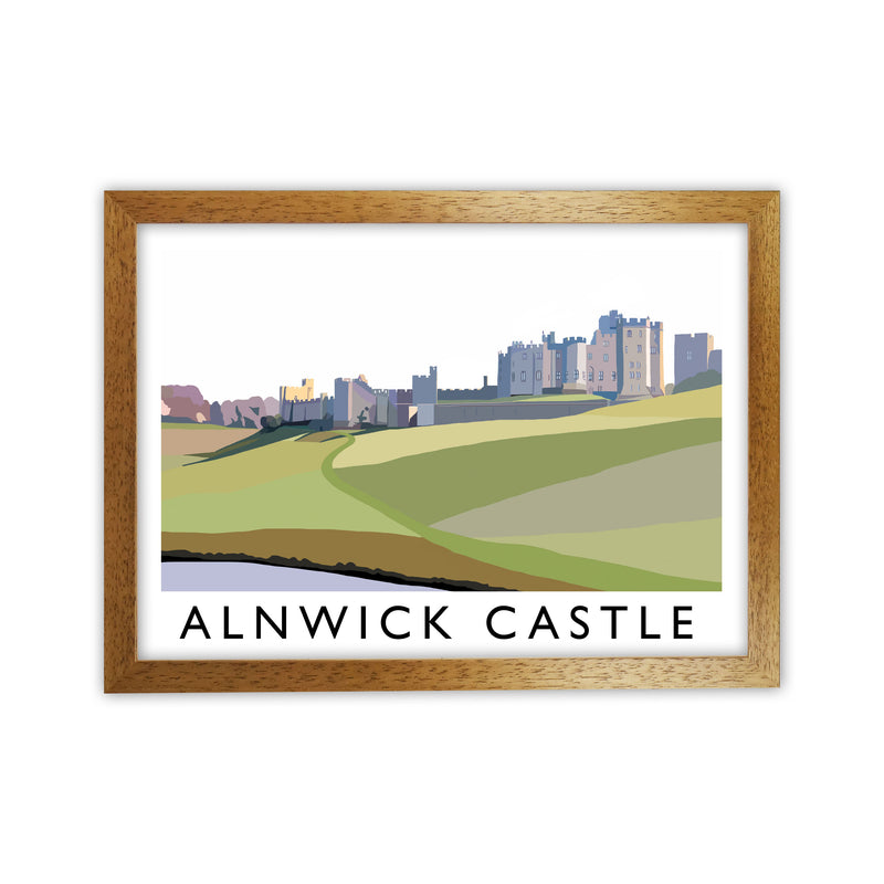 Alnwick Castle Framed Digital Art Print by Richard O'Neill Oak Grain