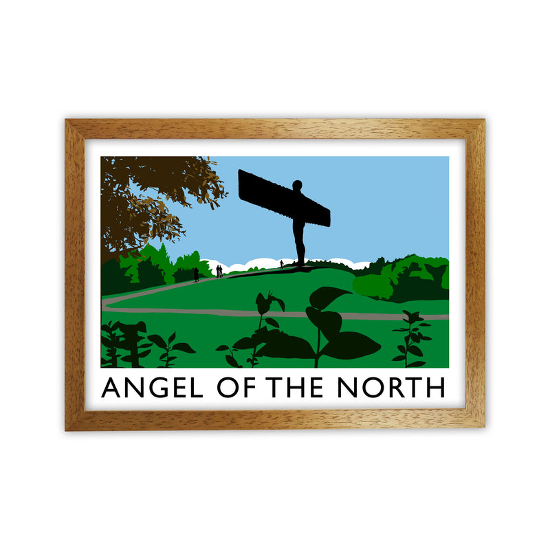 Angel of The North Landscape Framed Digital Art Print by Richard O'Neill Oak Grain