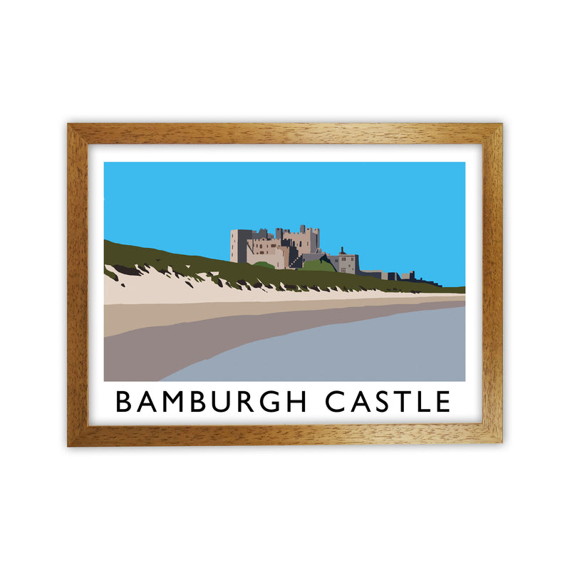 Bamburgh Castle Framed Digital Art Print by Richard O'Neill Oak Grain