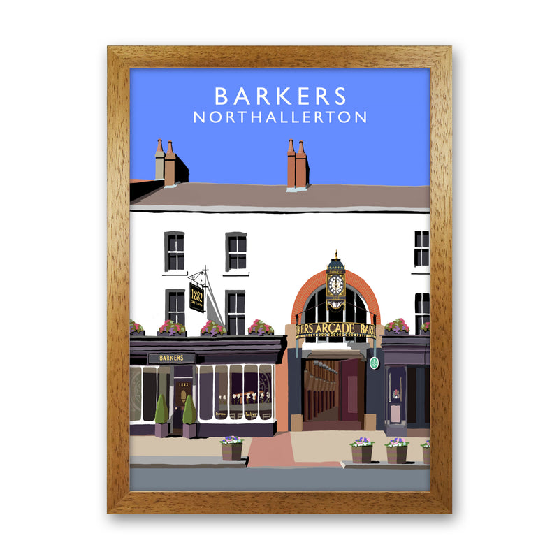 Barkers Northallerton Framed Digital Art Print by Richard O'Neill Oak Grain