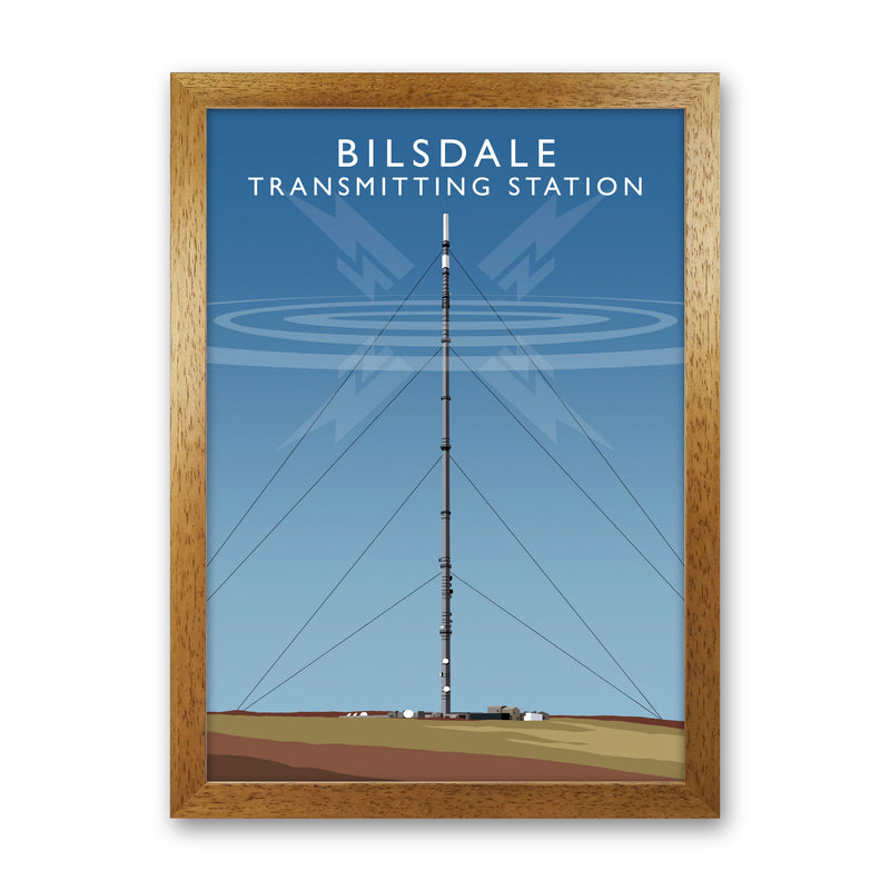 Bilsdale Transmitting Station Framed Digital Art Print by Richard O'Neill Oak Grain