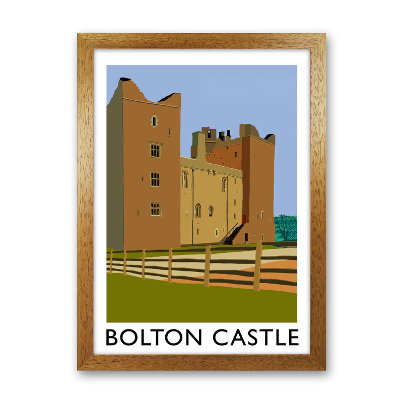 Bolton Castle Framed Digital Art Print by Richard O'Neill Oak Grain