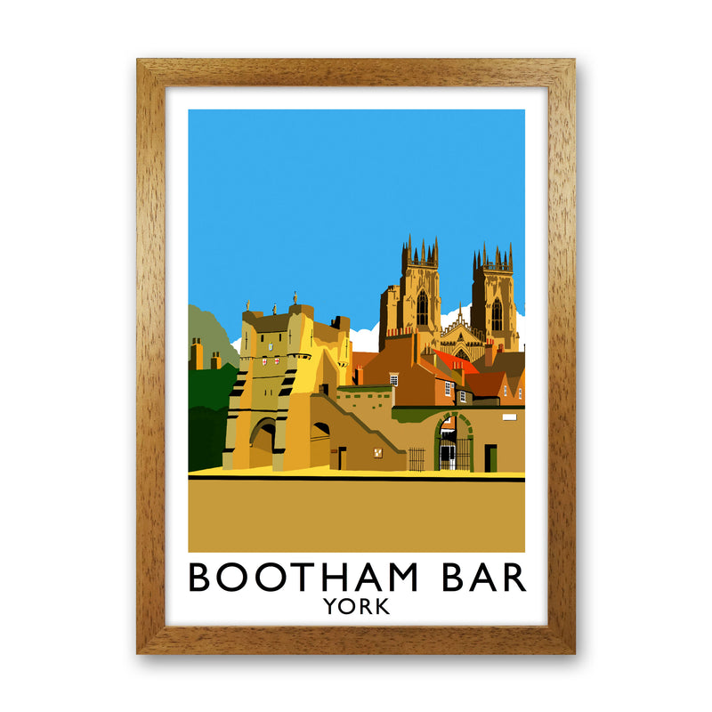 Bootham Bar York Framed Digital Art Print by Richard O'Neill Oak Grain