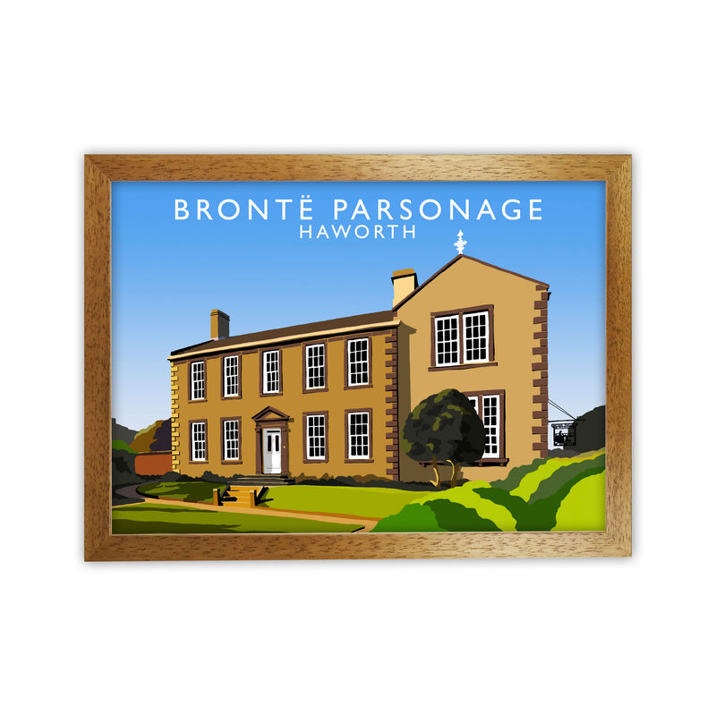 Bronte Parsonage Heworth Framed Digital Art Print by Richard O'Neill Oak Grain