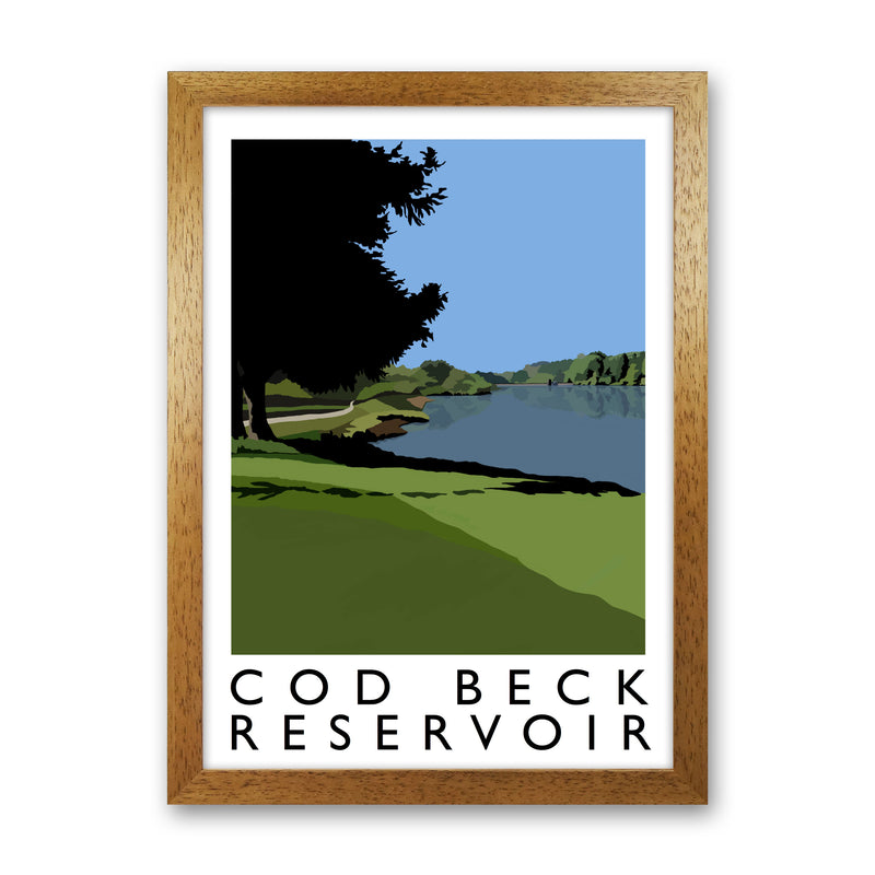 Cod Beck Reservoir Framed Digital Art Print by Richard O'Neill Oak Grain