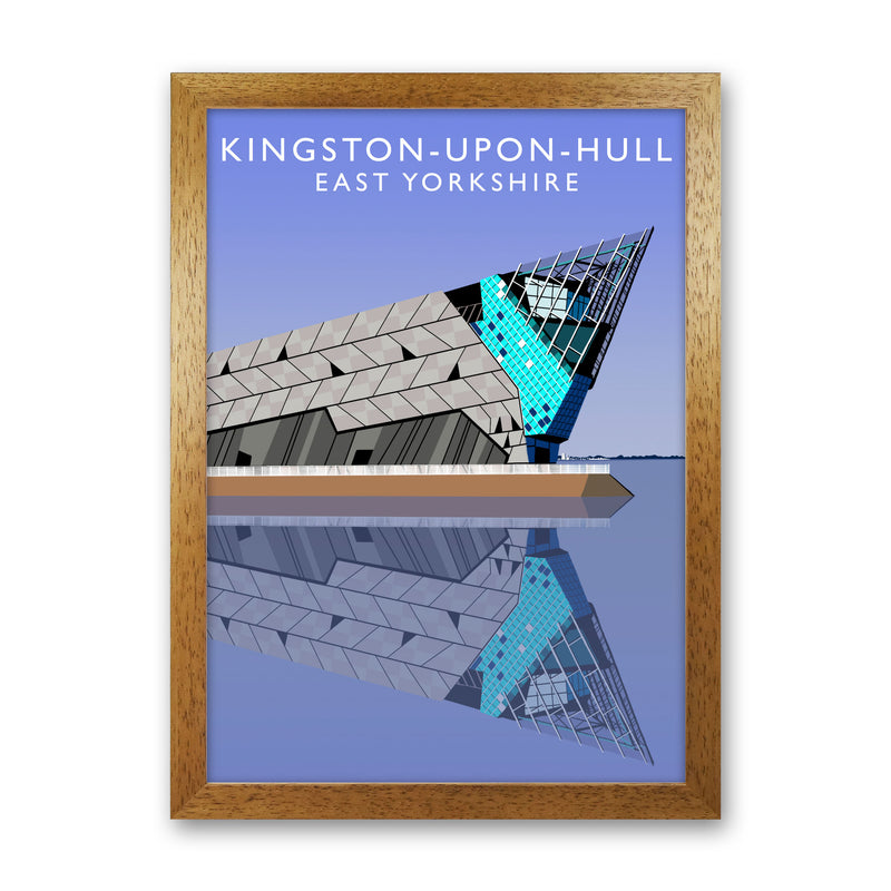 Kingston-upon-Hull by Richard O'Neill Yorkshire Art Print, Vintage Travel Poster Oak Grain