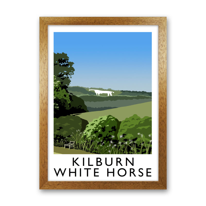 Kilburn White Horse by Richard O'Neill Yorkshire Art Print Oak Grain