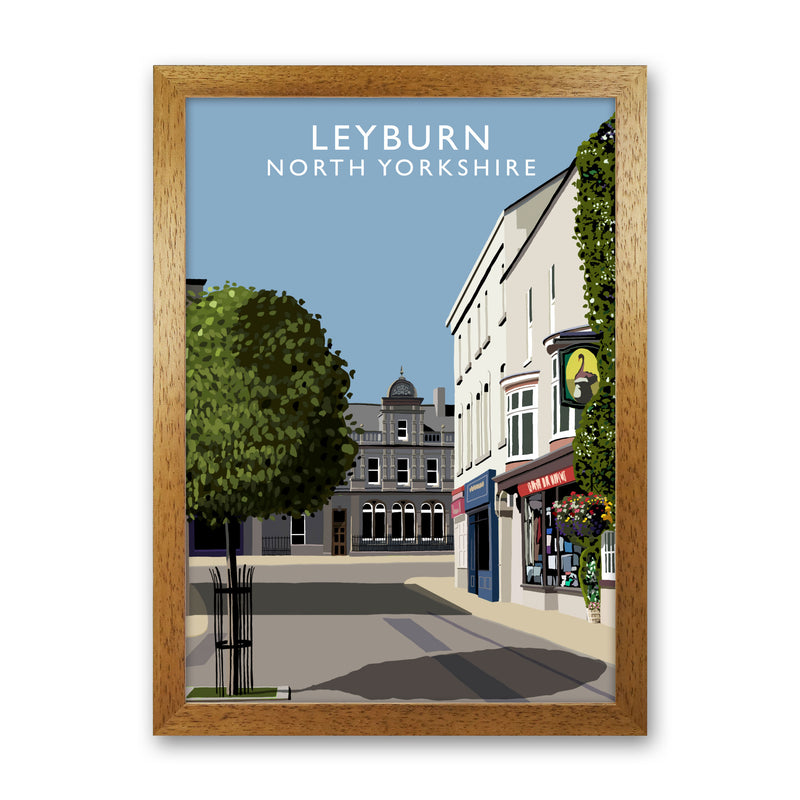 Leyburn North Yorkshire Framed Digital Art Print by Richard O'Neill Oak Grain