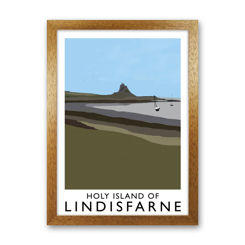 Holy Island of Lindisfarne Framed Digital Art Print by Richard O'Neill Oak Grain