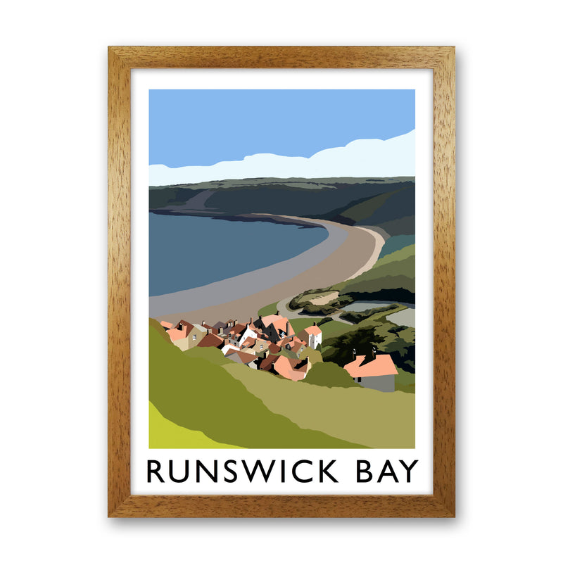 Runswick Bay Art Print by Richard O'Neill Oak Grain