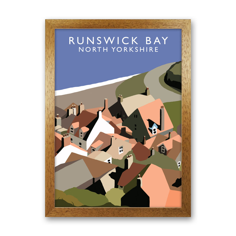 Runswick Bay North Yorkshire Art Print by Richard O'Neill Oak Grain