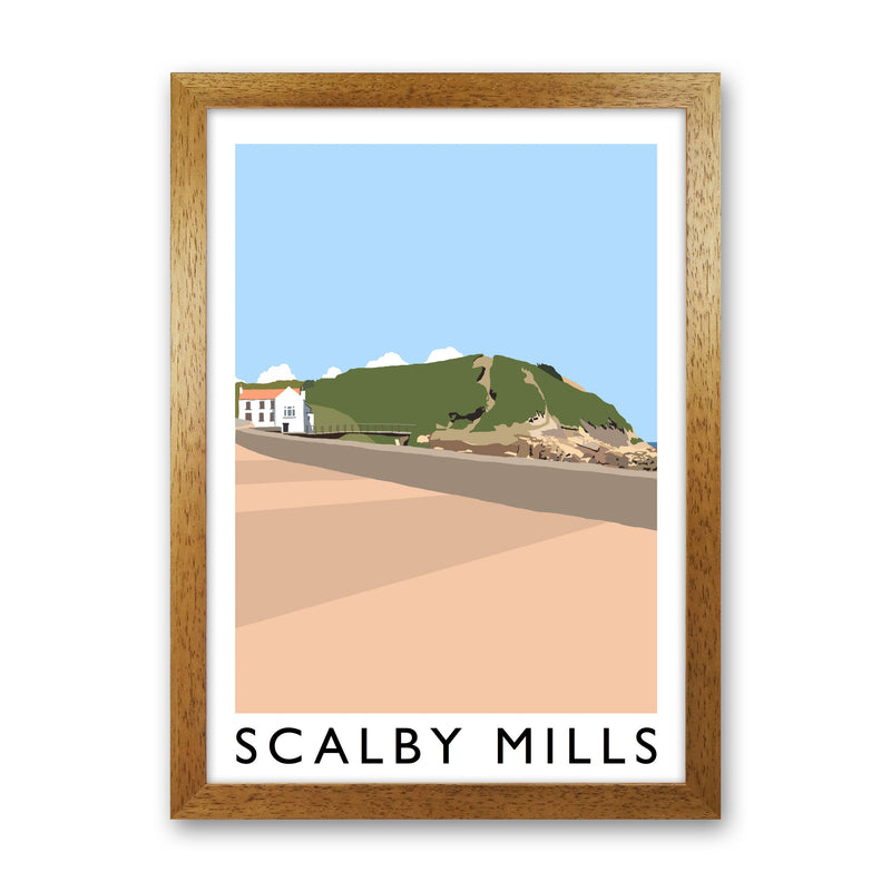 Scalby Mills Art Print by Richard O'Neill Oak Grain