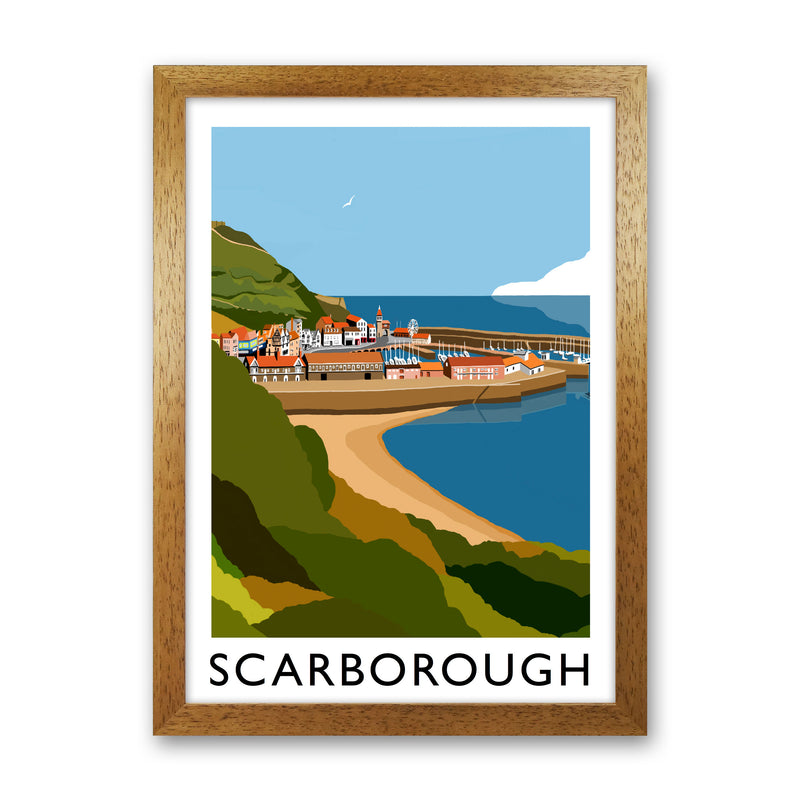 Scarborough Framed Digital Art Print by Richard O'Neill Oak Grain