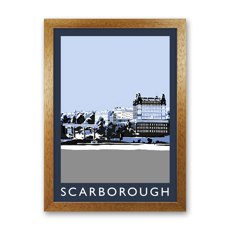 Scarborough by Richard O'Neill Yorkshire Art Print, Vintage Travel Poster Oak Grain