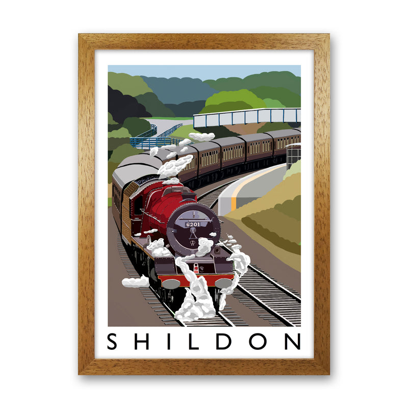 Shildon Art Print by Richard O'Neill Oak Grain
